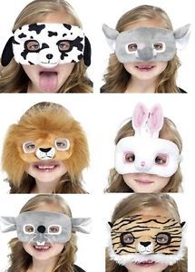 Childrens Kids Fancy Dress Plush Face Mask Animal Designs Book Day 1st Classpost