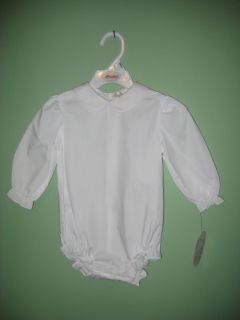 Peter Pan Collar Girls Long Sleeve Shirt Infant Bubble