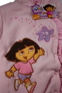 Dora The Explorer Toddler Winter Clothing Pajama Snowsuit 0 3 Months MSP $39 99
