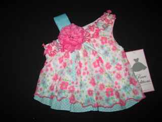 New "Aqua Floral Sky" Capri Pants Girls Clothes 24M Spring Summer Boutique Baby