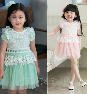 New Kids Toddlers Girls Princess Lace Tutu Skirts Dresses AGES2 7Y