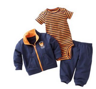 Carters Baby Boy Warm Clothes 3 Piece Set Blue Tiger 3 6 9 12 18 24 Months