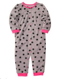 Carters Baby Girl Clothes Coverall Jumpsuit Gray Star 3 6 9 12 18 24 Months