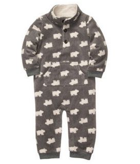 Carters Baby Boy Clothes Coverall Jumpsuit Gray Bear 3 6 9 12 18 24 Months