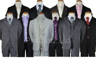 Baby Boys 5PCE Suits 0 3MTH 14 15yrs Pageboy Christening Formal Wear