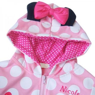 Girls Minnie Mouse Bow Hoodie Sweatshirt Coat T Shirt Costume Toddler Kid 1 5T