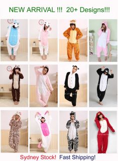New Unisex Fleece Onesies KIGURUMI Animal Pajamas Cosplay Costumes Sleepwear
