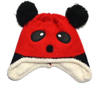 Baby Panda Shaped Hats Winter Earflap Knitted Caps Children Warm Hat PMM102