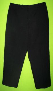 Larry Levine Sport Sz 12P Petite Womens Black Dress Pants Slacks 6M77