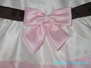 New "French Vanilla Bows" Dress Girls Baby Clothes 6M Spring Boutique Easter
