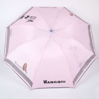 Unique Women Candy Colors Sun Rain Umbrella Cartoon Pictures Parasols Foldable