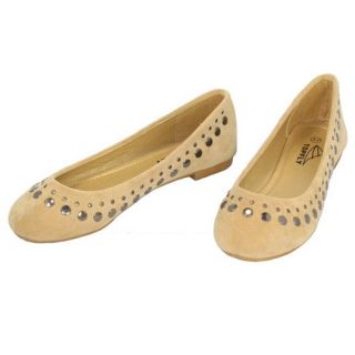 Women Casual Studded Rivet Slip on Patent Ballerina Slippers Ballet Flat Shoes