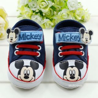 Baby Leopard Mickey Mouse Crib Shoes Walking Sneaker for 3 18 Months 10 Styles