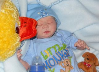 OOAK Newborn 3D Skin Reborn Baby Boy "Lullaby Dreams Nursery"