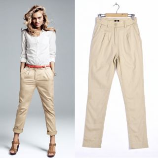 New Womens European Fashion Spring Season Loose Casual Cotton Pants B1292