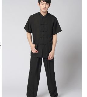 Handsome Chinese Style Men's Linen Kung Fu Suit Sz M L XL XXL XXXL