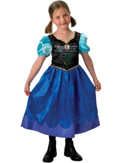 Child Anna Travelling Outfit Disney Frozen Classic Fancy Dress Costume Princess