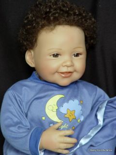 Ashton Drake Night Night Kisses 26” African American Vinyl Baby Boy Doll