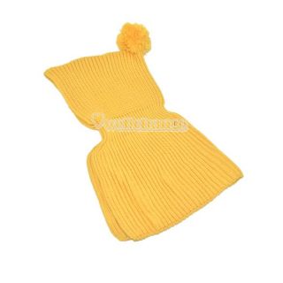 W3LE New Warm Cute Kids Toddlers Hooded Cape Scarf Shawl Knitting