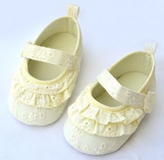 Yellow Mary Jane Kids Infant Toddler Baby Girl Shoes Size 1 2 3