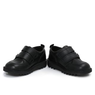 Kickers Infants Kick Racer Black Leather Kids Boots Shoes Size 8 5 12