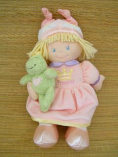 Baby Gund Pink Princess Frog Lovey Plush Doll 58294