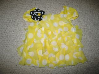 New "Polka Dot Bee" Ruffle Shorts Girl Clothes 6 9M Spring Summer Boutique Baby