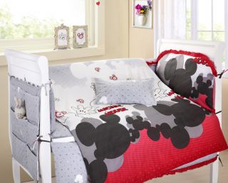 Baby Bedding Crib Cot Sets 10 Piece Mickey Mouse Theme RRP $180