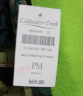 New Coldwater Creek Sz Medium Womens Green Skirt Stretch Travel KY81