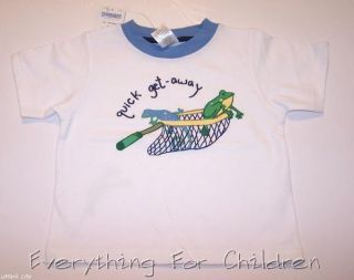 Boys Gymboree Frog Pond Shirt 6 12 T White Blue