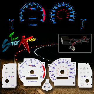 Reverse Indiglo Glow Gauge Face 98 02 Toyota Corolla with Tach Dash Cluster