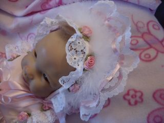 Dream 0 3 Baby Dolls Pink Frilly Bonnet Reborn 20 24"