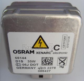 OSRAM Sylvania D1S x 2 Bulbs 66144 35W 4300K Color Dot Street Legal HID Lamp