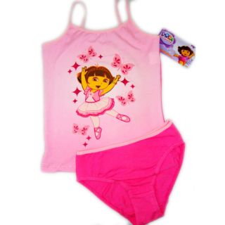 1 8 Y Kids Baby Infant Girls 2pcs Spongebob Dora Tank Top Underwear Set FA3300