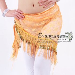 New Belly Dance Costume Lace Hip Scarf Wrap Skirt 9Colours