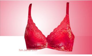 New Push Up Sexy Lace Trim Padded Underwire Bra Chinoiserie Size 32 34 36 38 AA