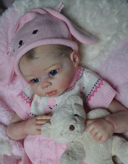 Alla's Babies Beautiful Reborn Baby Doll Amelie Linda Murray Painted Hair