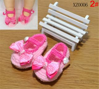 New Baby Newborn Infant Girls Crochet Knit Socks Crib Soft Shoes Prewalker 0 12M