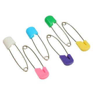 120pcs Colorful Safety Hold Locking Baby Cloth Diaper Pins Clip Hold Assorted