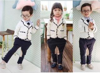 Preppy Style Girl Toddler Boys Small Suit Korean Style Jacket Kids Coat 2 7Years