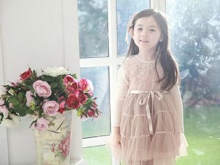 New Girls Lace Flowers Clothing Tulle Princess Tutu Dress 2 7Y Clothes AD011