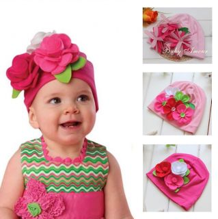 1pc New Girl Kid Toddler Baby Hat Cap Beanie Headwear Hats Rose