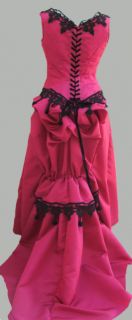 Victorian 1800's Bustle Ball Gown Dress Steampunk Costume Sass