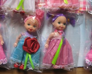 Lots 12pc Pretty Girl Doll with Clothes Gift Toy Baby Doll for Girl Gift