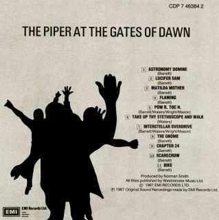 CD Pink Floyd Piper at The Gates of Dawn UK EMI 1st Issue Original