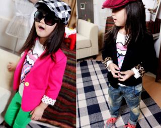 New Girls Casual Top Kids Candy Color Slim Coat Jacket 2 7Y Clothing GC001