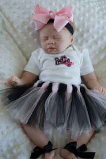 Beautiful Reborn Newborn Baby Girl BB Anna Light Brown Hair Magnetic Pacifier