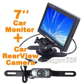 7" LCD Car Headrest Monitor Car Backup Camera System
