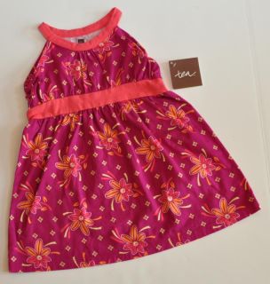 Tea Collection Venda Halter Dress Floral Fruit Punch Pink Purple 18 24M New