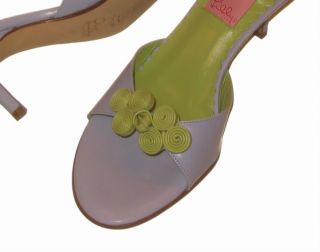 Lilly Pulitzer Lavender Blue Green Sandals Shoes Slides 7 5 New $180